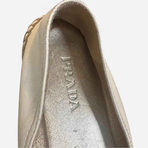 Prada Cream Espadrille Flats with Jute Sole - Picture 6 of 8